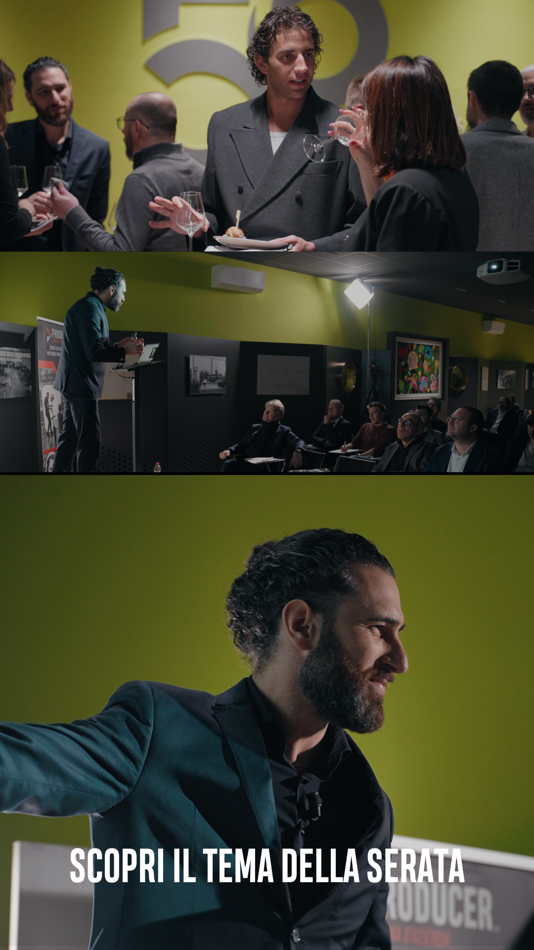 Copertina reel tre foto (3) video invito bollicine Diego